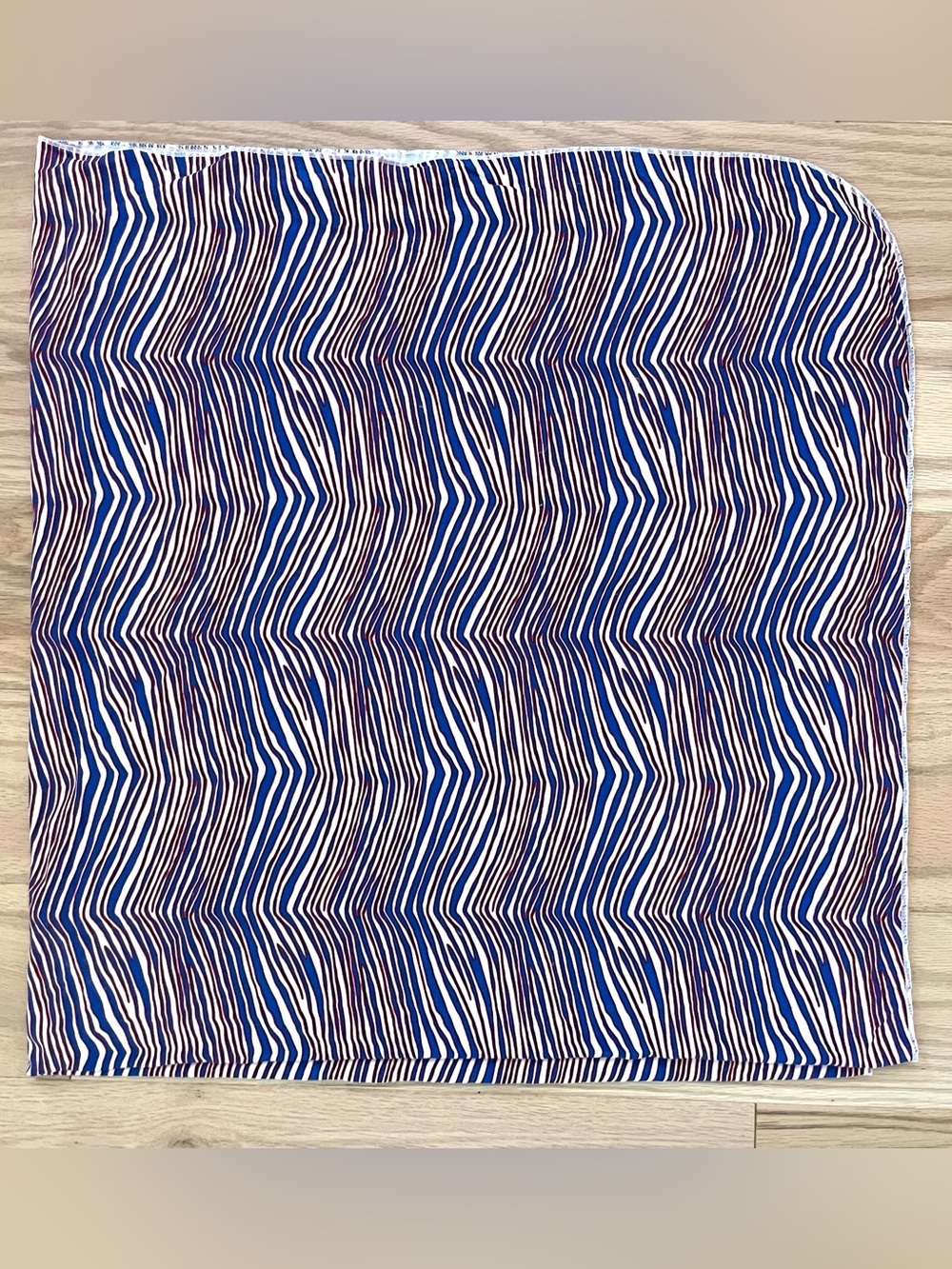 Angel Dear Blue, Red and White Zebra Striped Baby Newborn Swaddle Blanket O/S